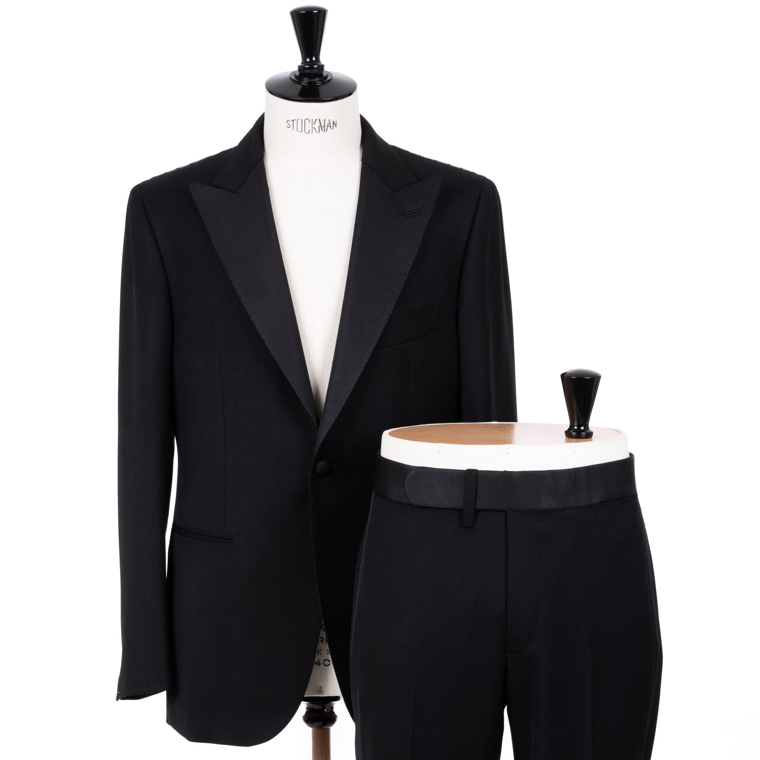 Black Tuxedo "San Carlo" made of English Barathea Wool - purely handmade